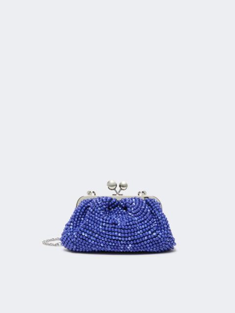 WEEKEND Max Mara Small Pasticcino Bag with embroidered resin pearls - MIDNIGHTBLUE