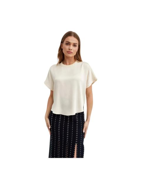 BEIGE ADDY WOMEN'S T-SHIRT SHORT SLEEVE