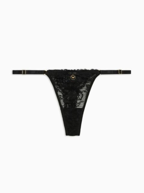 EMPORIO ARMANI ASV Eternal Lace recycled lace thong