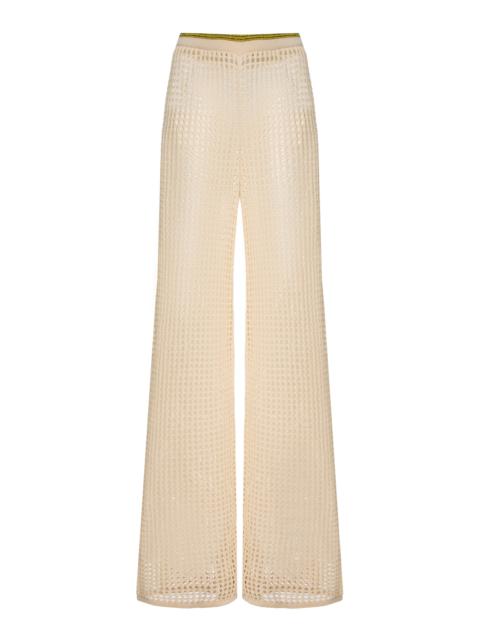 ESCVDO Atuq Knit Wide-Leg Pants ivory