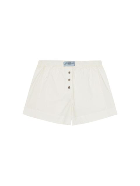 GANNI logo-patch shorts