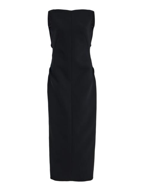 MATICEVSKI Fervor Linen-Blend Midi Dress black