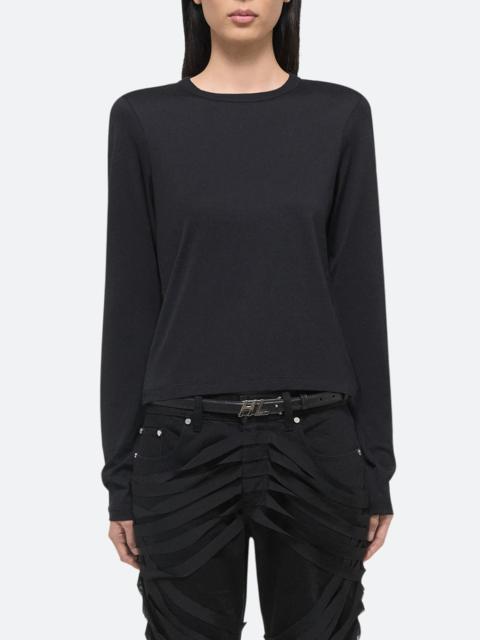 Helmut Lang Helmut Lang Slim Long Sleeve Cotton T-Shirt in Black