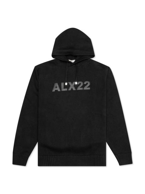 1017 ALYX 9SM 1017 ALYX 9SM LOGO KNIT HOODED SWEATER - BLACK