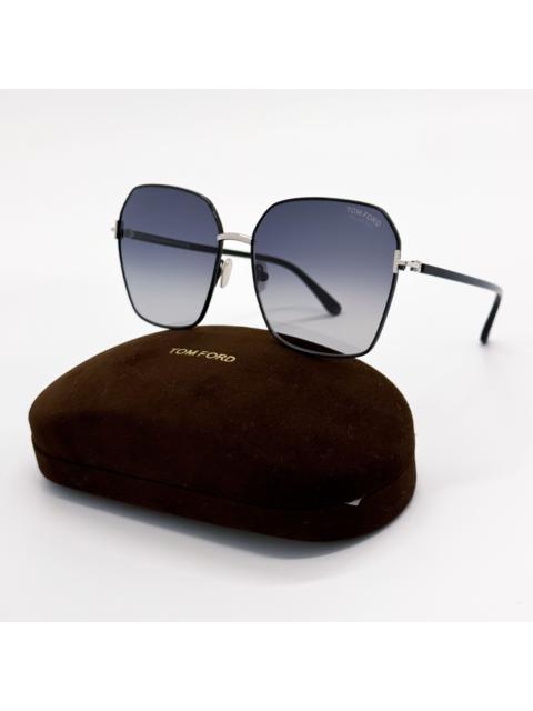 TOM FORD NEW TOM FORD SUNGLASSES CLAUDIA-02 TF839 01D POLARIZED WOMEN