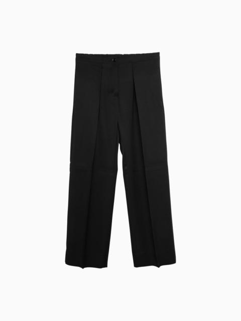 Acne Studios Black Wool-Blend Trousers With Pleats Women