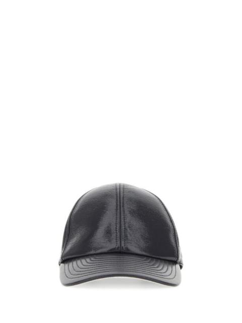 courrèges Courreges Man Dark Grey Vinyl Baseball Cap