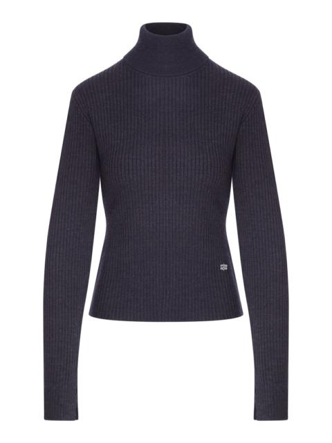 GANNI Ganni Women Ribbed Merino Wool Turtleneck