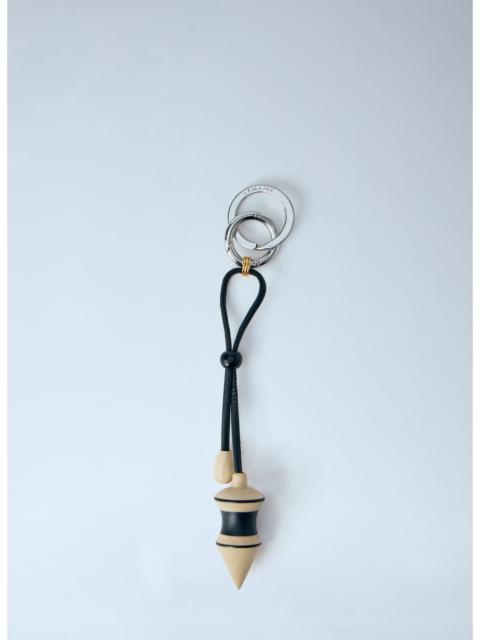 Lemaire Lemaire Men Black Stripes Pendulum Bag Charm