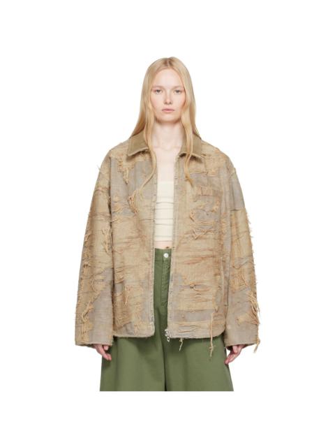 Diesel Tan D-Ivar-Fsg Denim Jacket