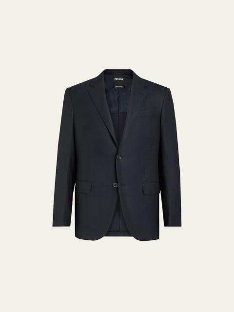 ZEGNA Men's Solid Trofeo Wool Regular-Fit Blazer Jacket