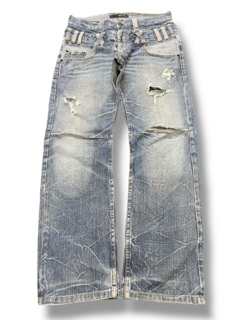 Other Designers Vintage Japan Dominate Double Waist Distressed Denim