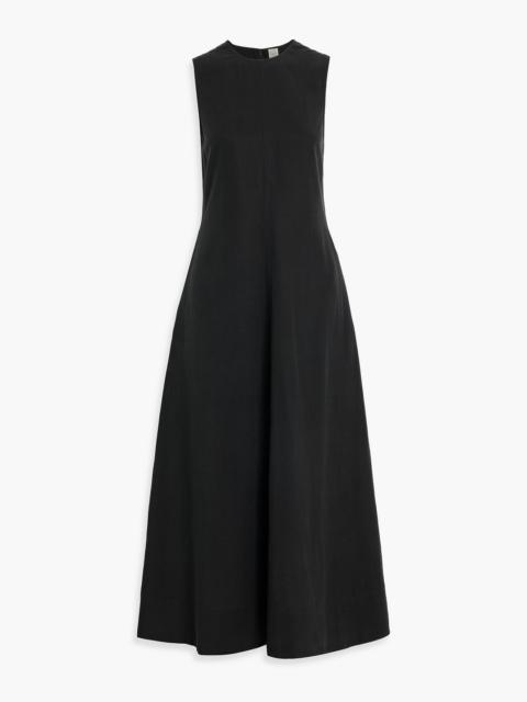 TOTEME Lyocell and linen-blend midi dress