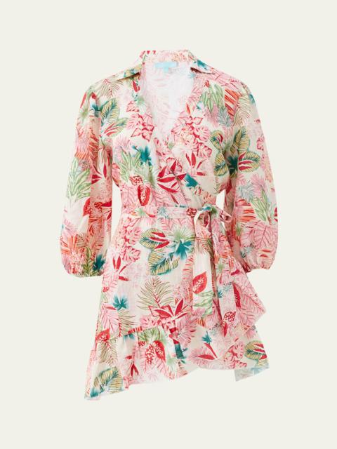 MELISSA ODABASH Izzy Wrap Mini Dress