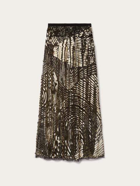PUCCI EMBROIDERED TULLE SKIRT