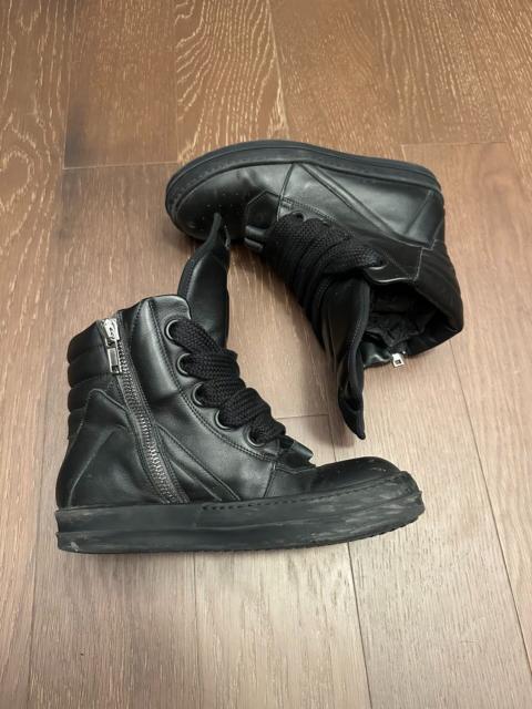 Rick Owens Rick Owens mainline pure black thick laces inverted triangle Sneakers