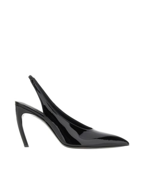 THE ATTICO 'VIPER' FAUX PATENT LEATHER SLINGBACK