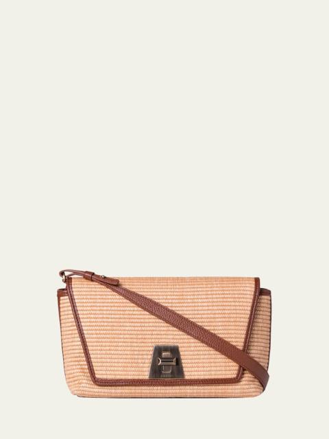 AKRIS Anouk Small Day Raffia Shoulder Bag