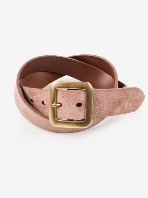 Iron Heart OGL-BELT-RO-SPGAR-BRN OGL Single Prong Garrison Buckle Leather Belt - Rough Out Brown