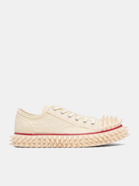 doublet White Canvas Spiky Sneakers