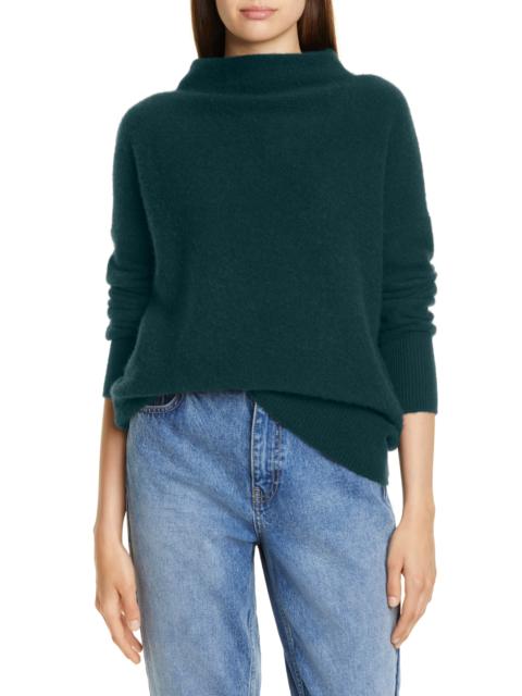 Vince Vince Boiled Cashmere Funnel Neck Pullover in Juniper at Nordstrom