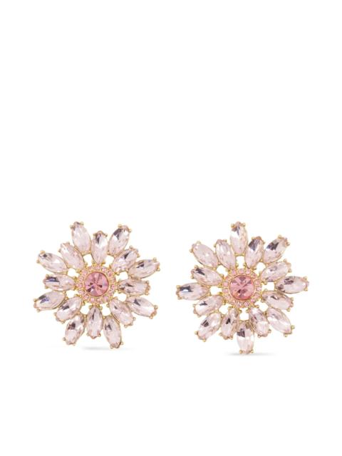 self-portrait flower-shaped earrings