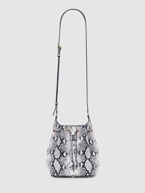 ANINE BING Mini Alana Bucket Bag - Python