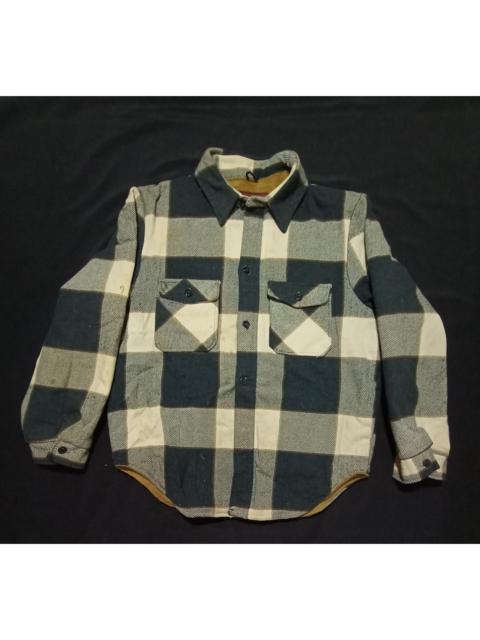 Other Designers Vintage - OAKBROOK Sears Sherpa Flannel Tartan Plaid Checked