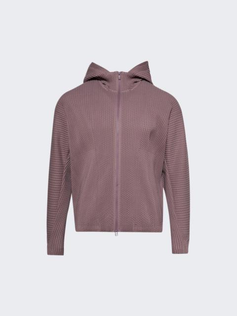 ISSEY MIYAKE Wickerwork Mesh Jacket Purple Gray