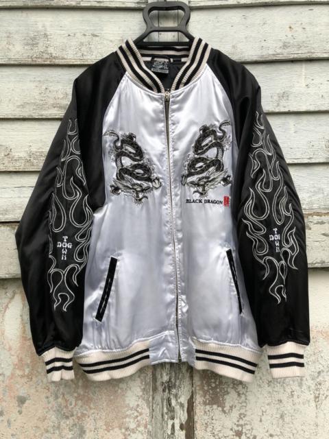 Other Designers Dogtown Black Dragon Dragon Flame Embroidery Sukajan