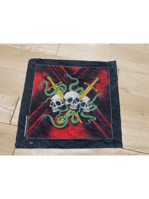 Other Designers Grailed - Vintage Rare Snake Skulls Bandana made in Usa