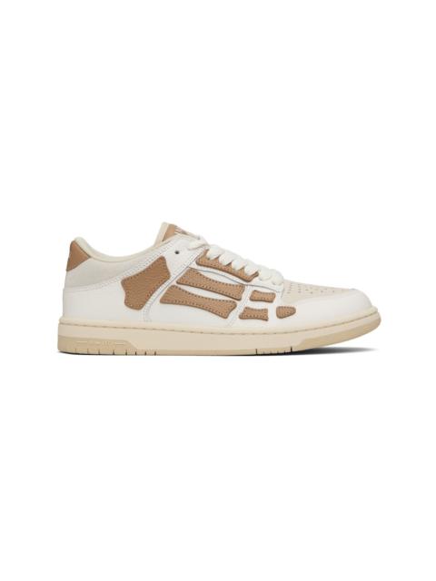 AMIRI White & Tan Skel Top Low Sneakers