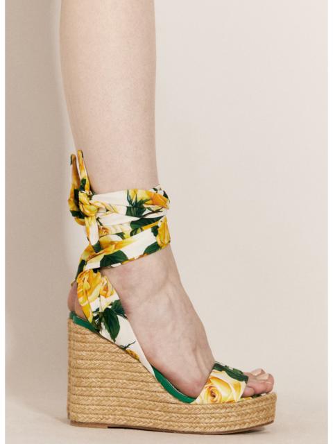 Dolce & Gabbana Dolce & Gabbana Women Printed Charmeuse Wedges