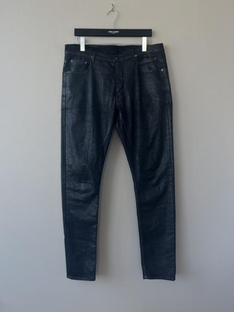 Black Waxed Torrence Cut Jeans