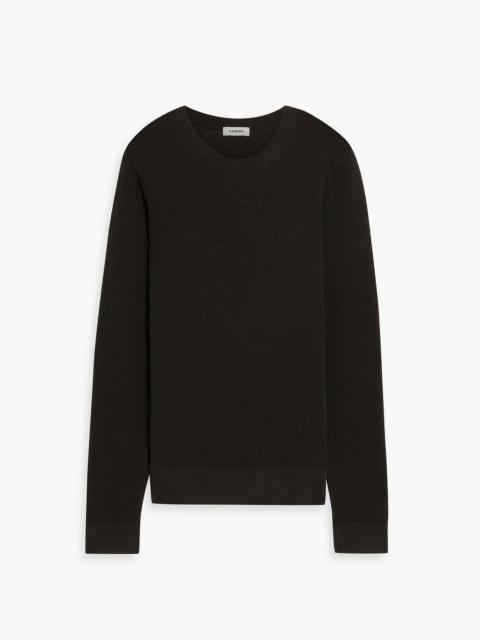 Sandro Waffle-knit cotton sweater