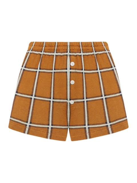 GUEST IN RESIDENCE Guest In Residence Women Silk Blend Checked Shorts