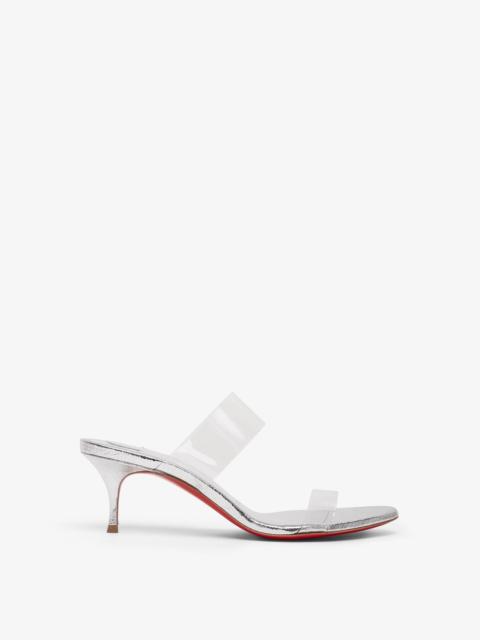 Christian Louboutin Just Nothing 55 silver sandals