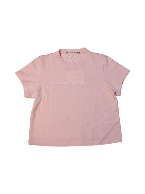 Alexander Wang Alexander Wang Shrunken Logo T-Shirts Pink