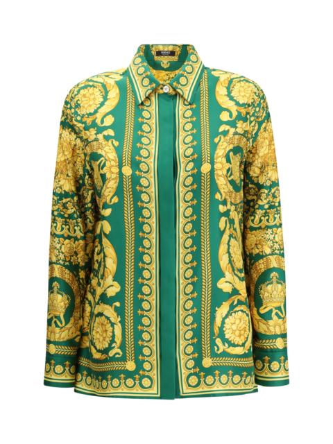 VERSACE Versace Printed Silk Shirt Multicolor Women