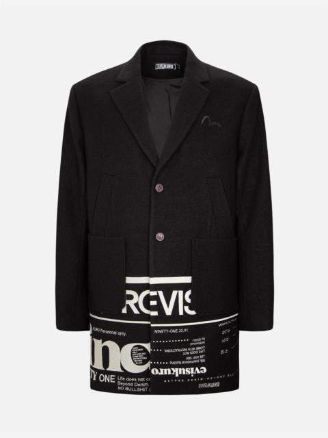 EVISU Multi Graphic Print Oversized Coat