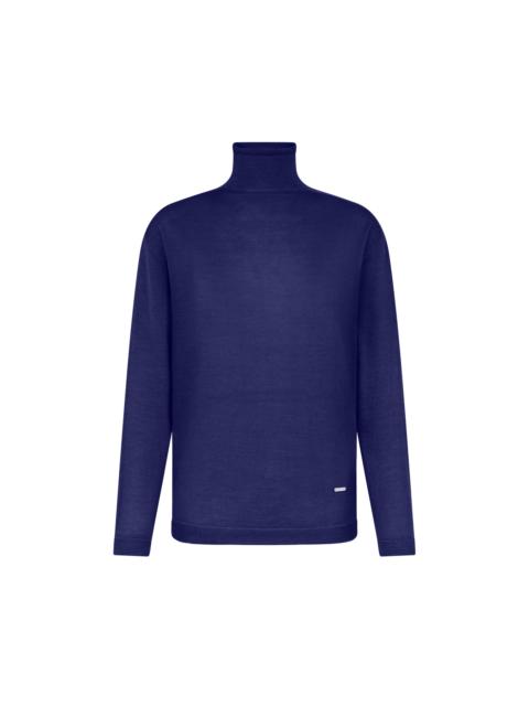 TOM FORD LONG SLEEVE TURTLENECK KNIT WITH TOM FORD METAL PLAQUE