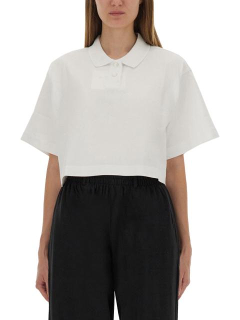Alexander Wang Women Cropped Jersey Polo Shirt