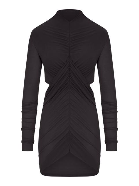 Rick Owens Rick Owens Women Long Draped Viscose T-Shirt With Long Sleeves