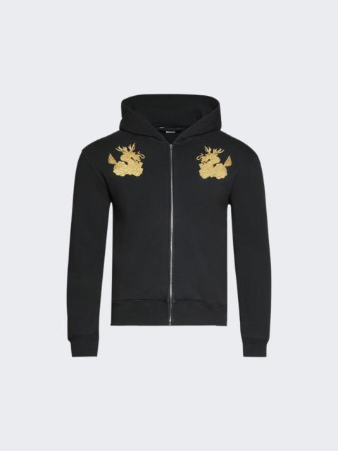 Acne Studios Dragon Logo Hoodie Faded Black