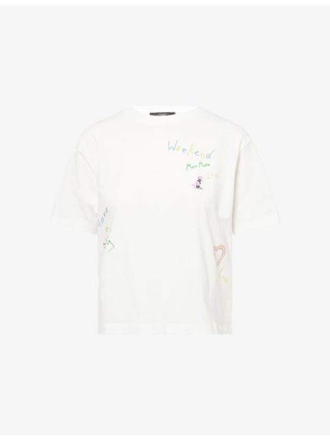 WEEKEND Max Mara Acline Brand-Print Cotton-Jersey T-Shirt
