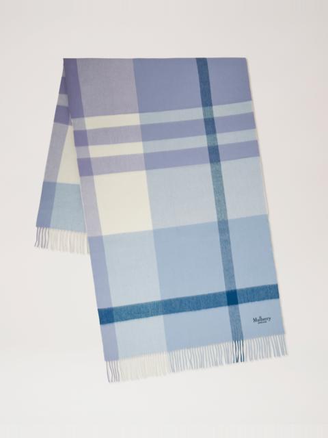 Mulberry Large Check Merino Wool Scarf
Poplin Blue & White Merino Wool