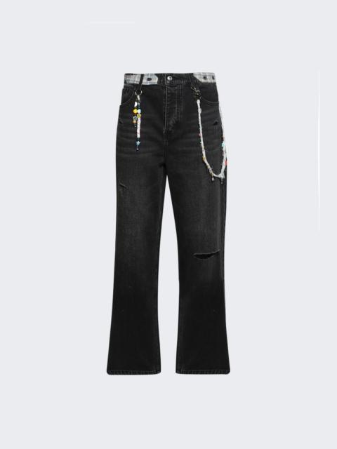 NAHMIAS Dusty Rainbow Baggy Jeans Mid Black Wash