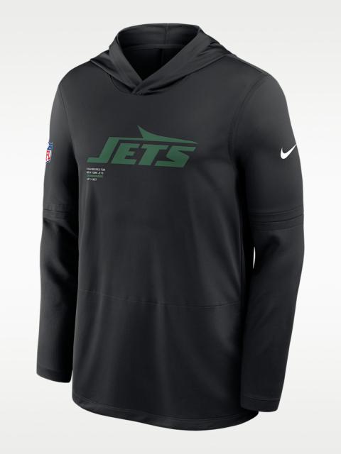 Nike New York Jets Pure Fury Sideline Men's Nike Dri-FIT NFL Long-Sleeve Hooded Top