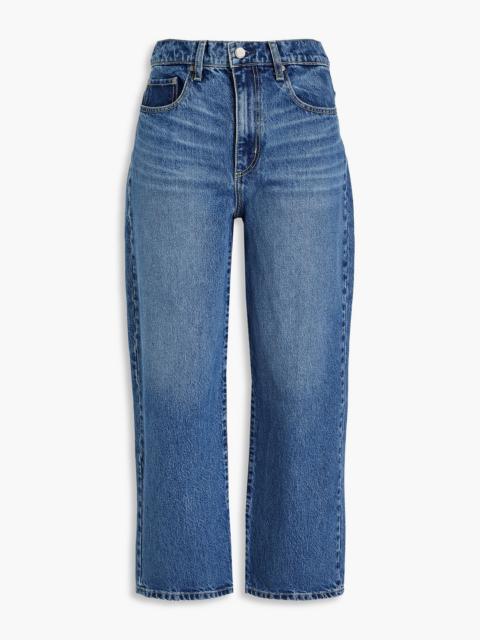 Other Designers Lou cropped high-rise wide-leg jeans