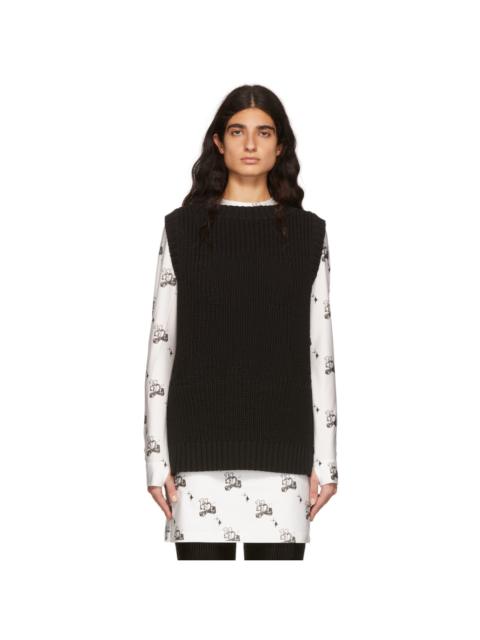 We11done Black Cotton Vest